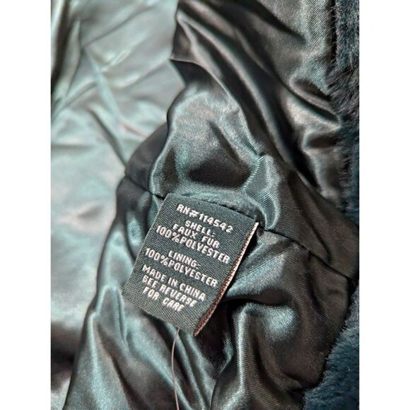 Jou Jou Women's Faux-Fur Double-Breasted Coat Hunter Green Size S (MSRP $100) - Picture 7 of 8